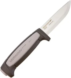 Mora Knives Robust Fixed Blade Knife Black & Gray Handle Plain Edge 12249