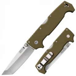 Cold Steel SR1 Tanto Point Pocket Knife OD Green G10 Handle S35VN Steel 62LA
