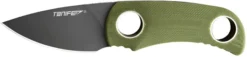 Tonife Runer EDC Fixed Blade Knife Warm Green G10 Handle 8Cr14MoV Plain Edge Gray Titanium Finish HKT2021GN-GT