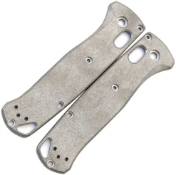 Flytanium Gray Stonewash Titanium Scales For Benchmade Bugout FLY374