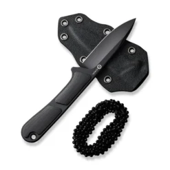 Civivi Mini Elementum Fixed Blade Knife Black G10 Handle Nitro-V Drop Point Plain Black Blade C23010-1 -Cold Steel || Mora || Spyderco Shop C23010 1 Mini Elementum Fixed Blade 4 91709.1684537363