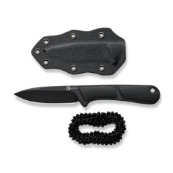 Civivi Mini Elementum Fixed Blade Knife Black G10 Handle Nitro-V Drop Point Plain Black Blade C23010-1 -Cold Steel || Mora || Spyderco Shop C23010 1 Mini Elementum Fixed Blade 6 33725.1684537363