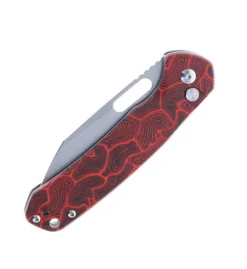 WMK Exclusive CJRB Pyrite Wharncliffe Folding Knife Black & Red Gmascus G10 Handle AR-RPM9 Wharncliffe Plain Edge Stonewash Finish J1925A-MFS -Cold Steel || Mora || Spyderco Shop CJRB J1925A MFS 01 14169.1685545373