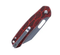 WMK Exclusive CJRB Pyrite Wharncliffe Folding Knife Black & Red Gmascus G10 Handle AR-RPM9 Wharncliffe Plain Edge Stonewash Finish J1925A-MFS -Cold Steel || Mora || Spyderco Shop CJRB J1925A MFS 02 63289.1685545373