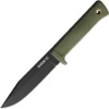 Cold Steel SRK Compact Fixed Blade Knife OD Green Kray-Ex Handle Plain Black Blade 49LCKDODBK