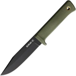 Cold Steel SRK Compact Fixed Blade Knife OD Green Kray-Ex Handle Plain Black Blade 49LCKDODBK