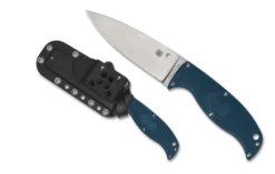 Spyderco Enuff Fixed Blade Knife Blue FRN Handle K390 Plain Edge FB31PBL2K390