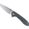 WMK Exclusive CJRB Large Feldspar Flipper Titanium Blue Fat Carbon Handle Frame Lock M390 Blade CJ1912L-DMB