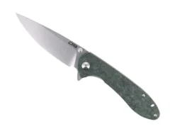 WMK Exclusive CJRB Large Feldspar Flipper Titanium Green Fat Carbon Handle Frame Lock M390 Blade CJ1912L-DMG