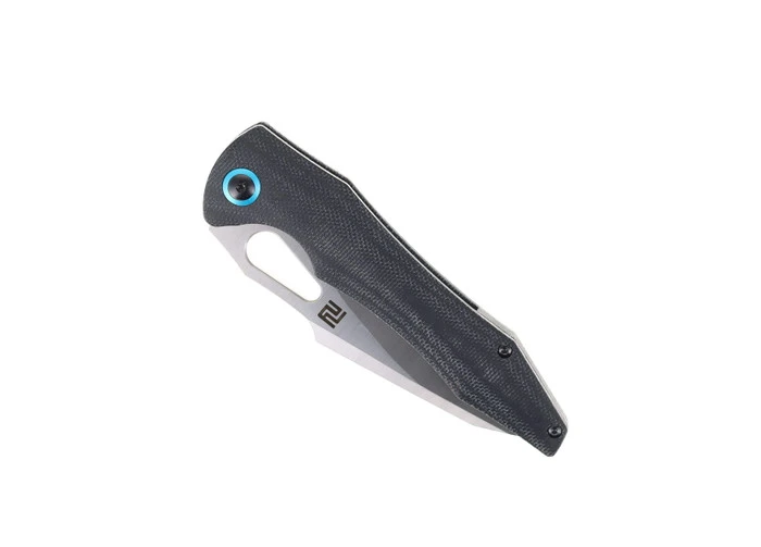 WMK Exclusive Artisan Cutlery Great White Folding Knife Black Micarta Satin Blade 1841P-BK 4 WMK Exclusive Artisan Cutlery Great White Folding Knife Black Micarta Satin Blade 1841P-BK - Image 4