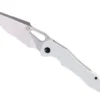 WMK Exclusive Artisan Cutlery Great White Folding Knife White G10 Satin Blade 1841P-WH