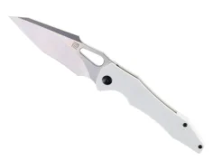 WMK Exclusive Artisan Cutlery Great White Folding Knife White G10 Satin Blade 1841P-WH