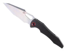 WMK Exclusive Artisan Cutlery Great White Folding Knife Black & Red Carbon Fiber Satin Blade 1841P-BRC