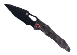 WMK Exclusive Artisan Cutlery Great White Folding Knife Black & Red Carbon Fiber DLC Blade 1841P-BBRC