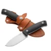 Lionsteel M2M Fixed Blade Knife Black G10 Handle M390 Plain Edge Satin Finish M2M GBK