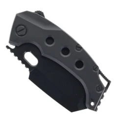 PMP Titano Folding Knife All Black Titanium Handle Flipper Overbuilt Pocket Knife M390 Blade Steel -Cold Steel || Mora || Spyderco Shop PMP TITANO BLACK 01 84179.1696350295