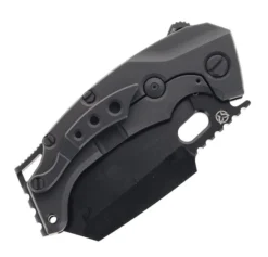 PMP Titano Folding Knife All Black Titanium Handle Flipper Overbuilt Pocket Knife M390 Blade Steel -Cold Steel || Mora || Spyderco Shop PMP TITANO BLACK 03 71456.1696350295