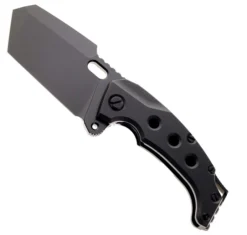 PMP Titano Folding Knife All Black Titanium Handle Flipper Overbuilt Pocket Knife M390 Blade Steel