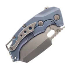 PMP Titano Folding Knife Blue Titanium Handle Flipper Overbuilt Pocket Knife M390 Blade Steel -Cold Steel || Mora || Spyderco Shop PMP TITANO BLUE 03 43936.1695829215