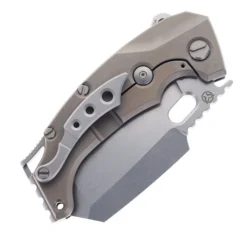 PMP Titano Folding Knife Bronze Titanium Handle Flipper Overbuilt Pocket Knife M390 Blade Steel -Cold Steel || Mora || Spyderco Shop PMP TITANO BRONZE 03 79652.1695829367