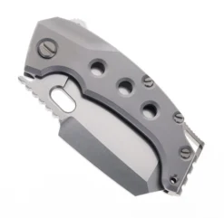 PMP Titano Folding Knife Grey Titanium Handle Flipper Overbuilt Pocket Knife M390 Blade Steel -Cold Steel || Mora || Spyderco Shop PMP TITANO GRAY 01 20239.1695829041