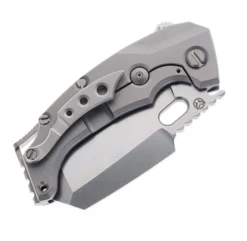 PMP Titano Folding Knife Grey Titanium Handle Flipper Overbuilt Pocket Knife M390 Blade Steel -Cold Steel || Mora || Spyderco Shop PMP TITANO GRAY 03 00951.1695829041