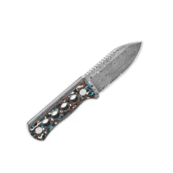 QSP Canary Fixed Blade Knife Black/Blue/Red Carbon Fiber Handle Laminated Damascus Blade Plain Edge QS141-J -Cold Steel || Mora || Spyderco Shop QS141 J 3 10356.1690916743