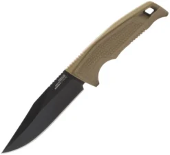 SOG Recondo Fx Fixed Blade Knife FDE Green Rubber Handle 440C Plain Black Blade SOG 17-22-03-57