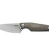 MKM MAKRO 1 Fixed Blade Knife Green Micarta Canvas Handle M390 Drop Point Plain Edge Stonewash Finish MA01-GC