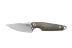 MKM MAKRO 1 Fixed Blade Knife Green Micarta Canvas Handle M390 Drop Point Plain Edge Stonewash Finish MA01-GC